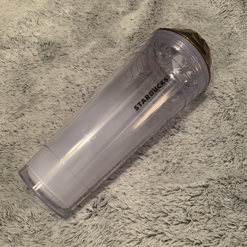 **SOLD** Starbucks white cold cup copper lid 20oz